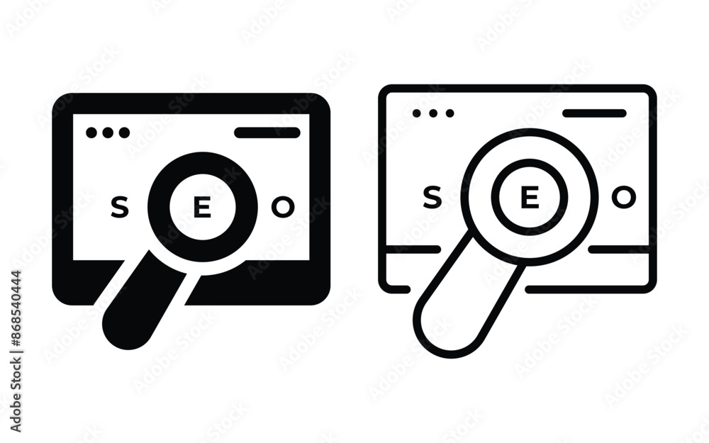 SEO Icon design vector illustration. SEO Icon design vector illustration.