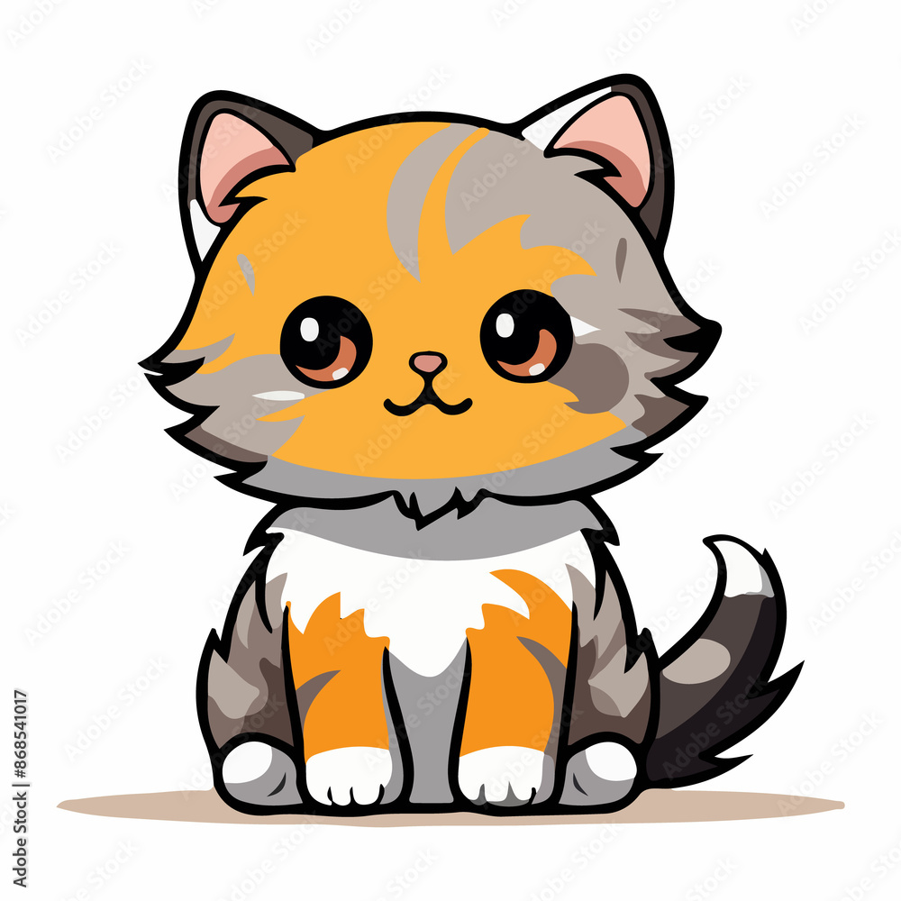 funny carton cat vector style design