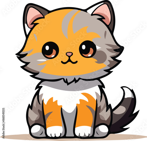 cat funny style vector design