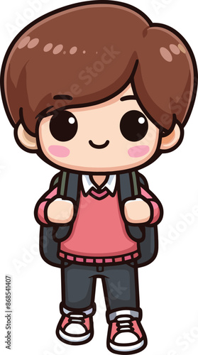 Back to School day student character for an also vector design