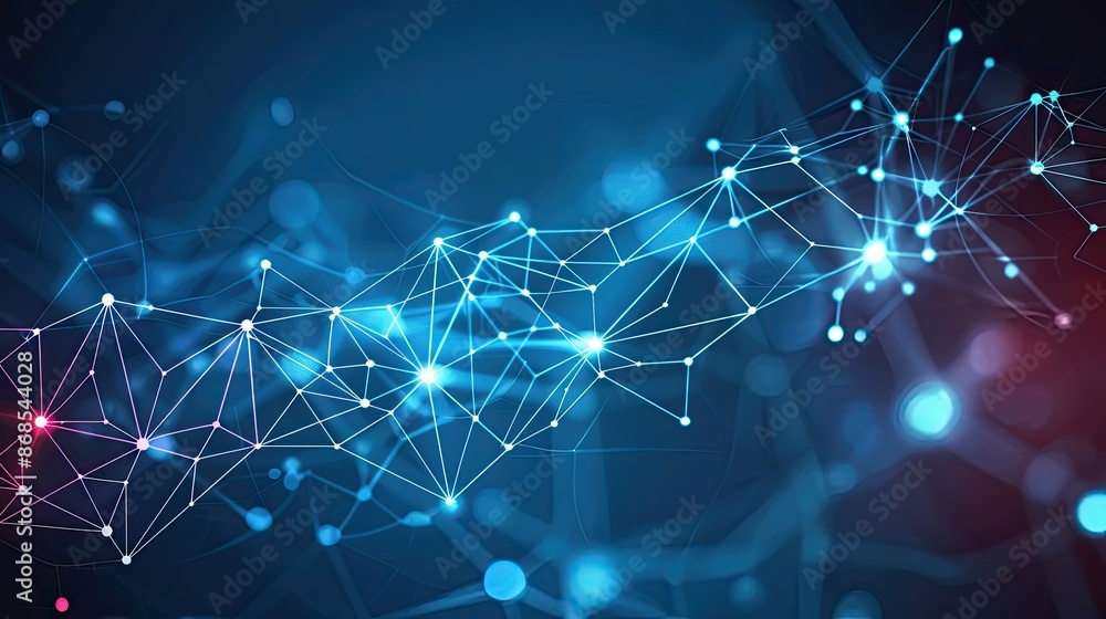 Abstract network connection with nodes Abstract network connection with nodes