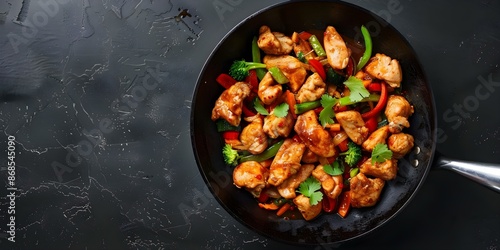 Wallpaper Mural Kadhai Chicken - Boneless Chicken Stir-Fried with Spices and Veggies. Concept Indian Cuisine, Stir-Fry Recipes, Chicken Dishes, Spicy Meals Torontodigital.ca