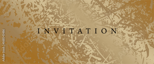 Gold elegant background with grunge texture and gradient. Premium luxury iridescent gold background for cards, invitation, poster, flyer, wedding card, luxe invite, prestigious voucher.