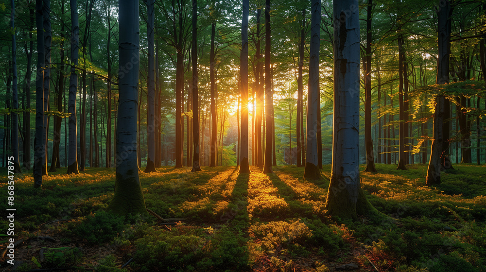 Obraz premium morning in the forest