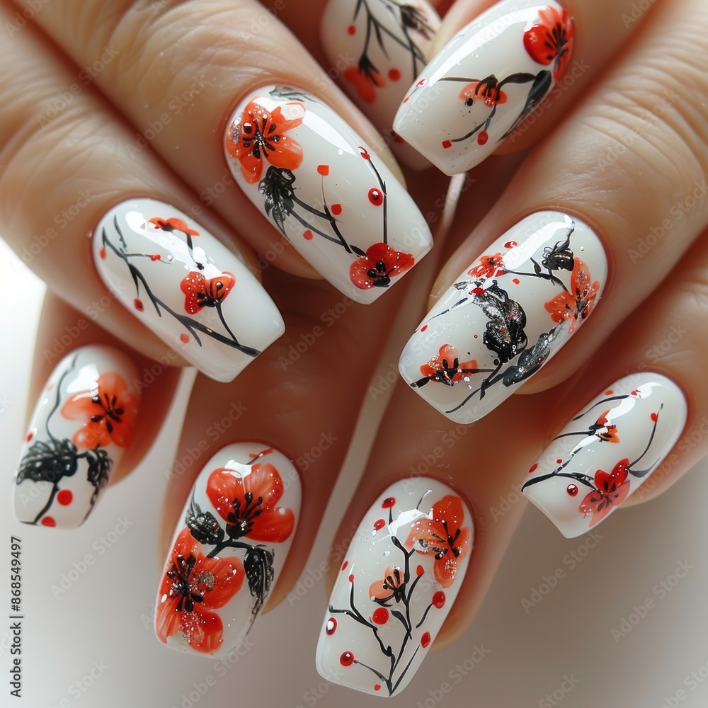 studio photo of manicure, various designs. studio photo of manicure, various designs.