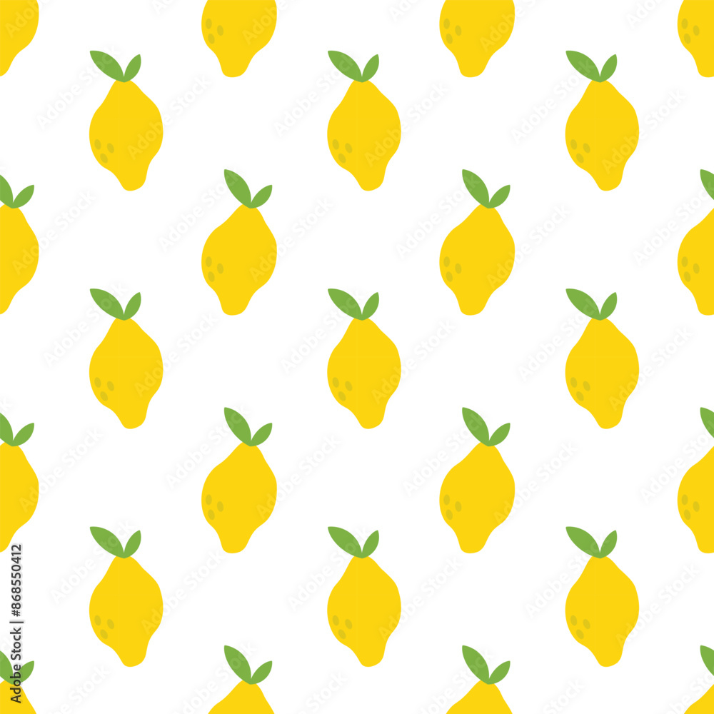 Seamless Pattern with lemon. Concept of healthy food and product. Summer food background. Vector flat illustration. Seamless Pattern with lemon. Concept of healthy food and product. Summer food background. Vector flat illustration.