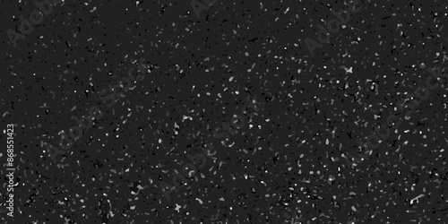 Abstract gray quartz terrazzo marble tile black background. Terrazzo stone mosaic texture. quartz surface for bathroom or kitchen countertop. marble texture design terrazzo texture.
