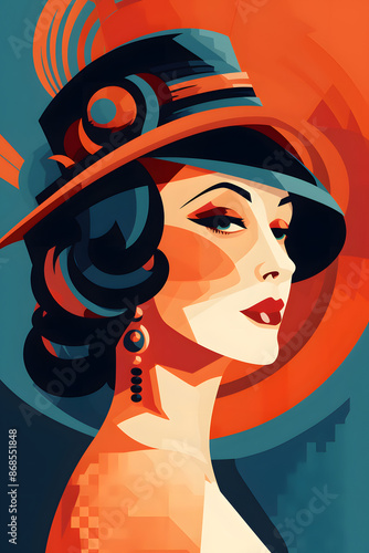 old vintage vibe illustration 1920s style