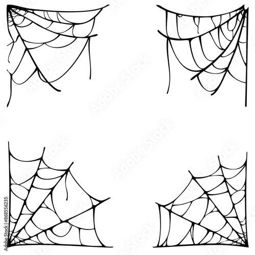 Spiderweb illustrations for corners