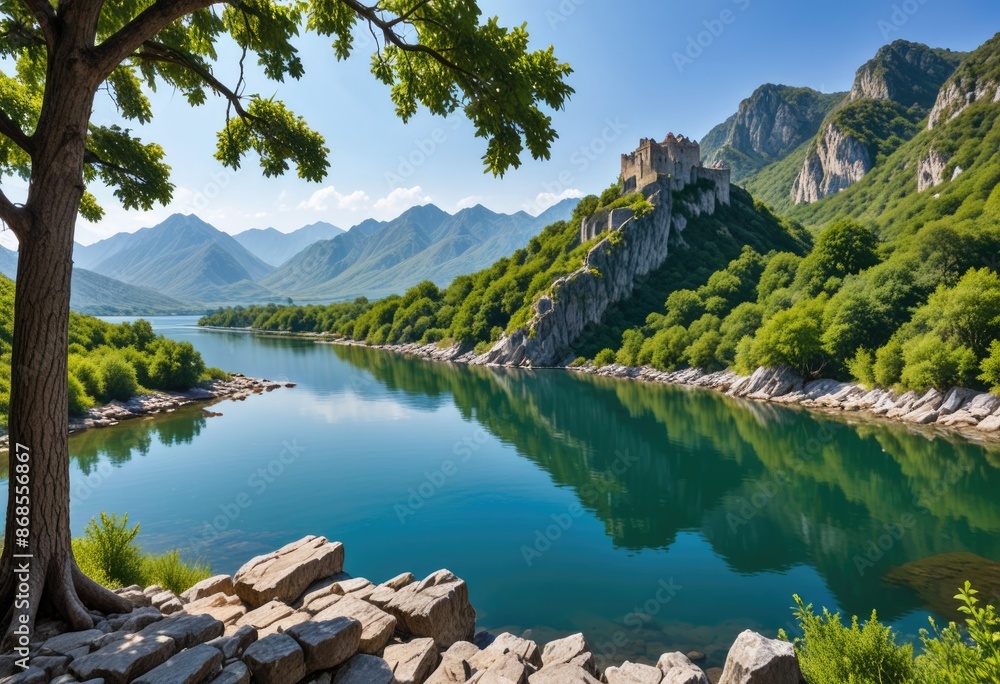 Φωτογραφία beauty of Castle Lake Skadar in Rozafa, Albania - a breathtaking summer travel d