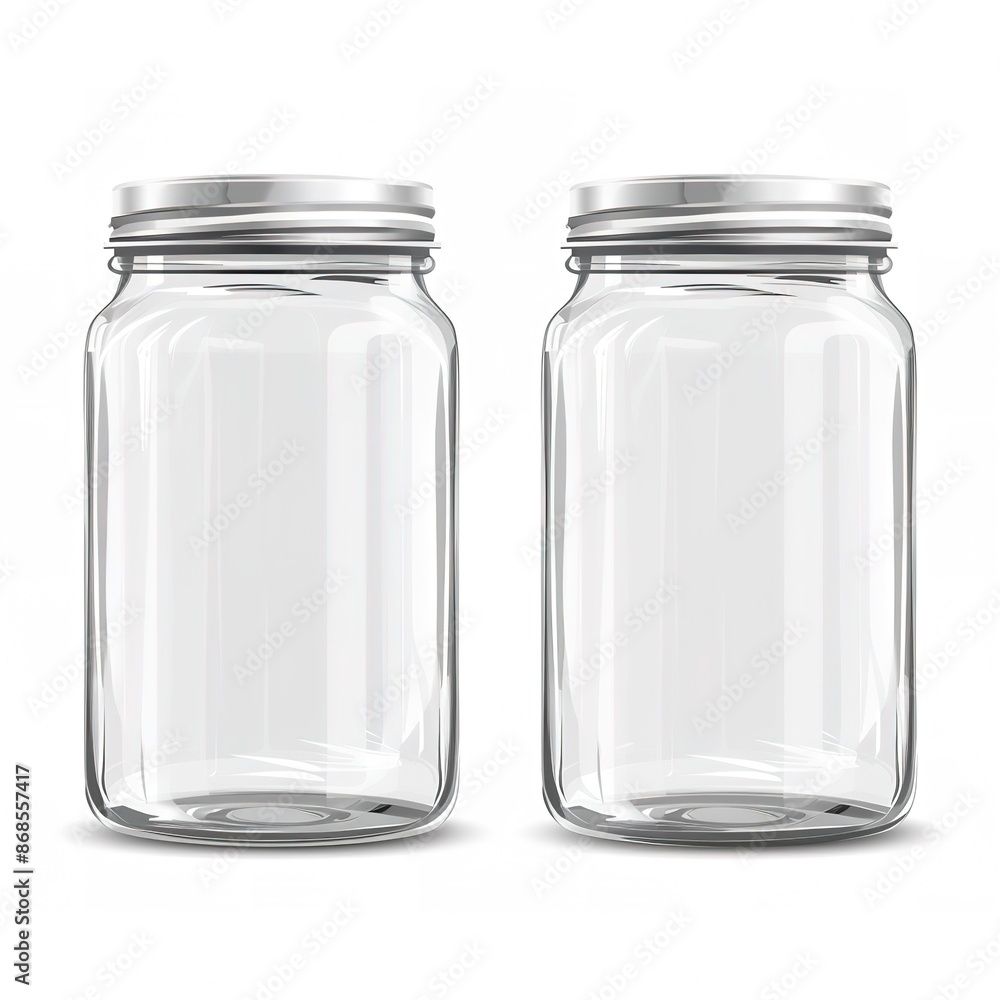 Glass jar isolated on white Glass jar isolated on white