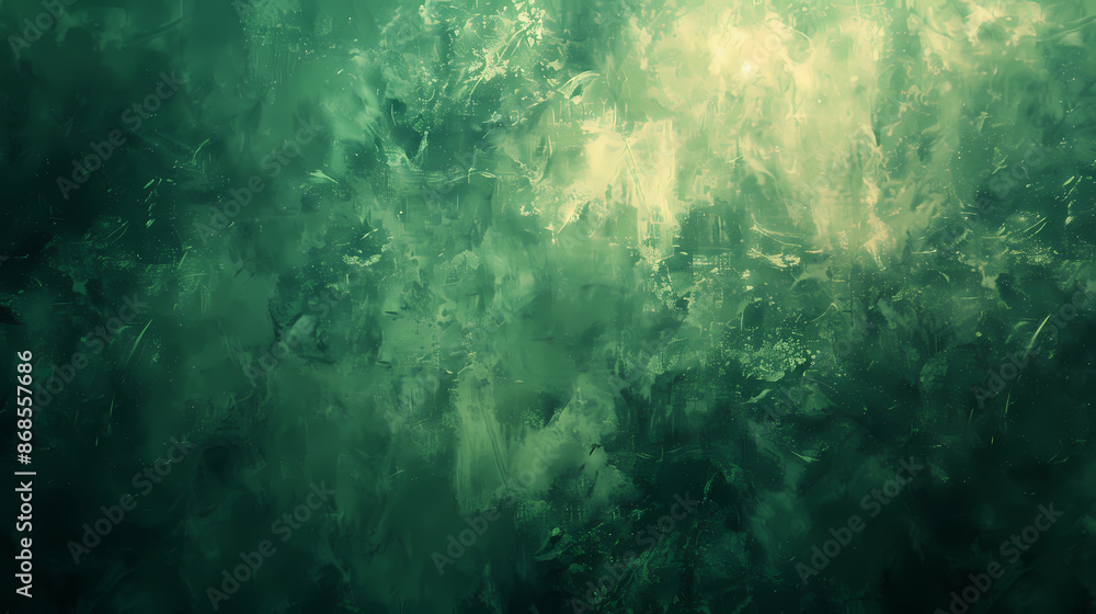 Obraz premium Abstract green and yellow textured background with light and dark shades blending together.