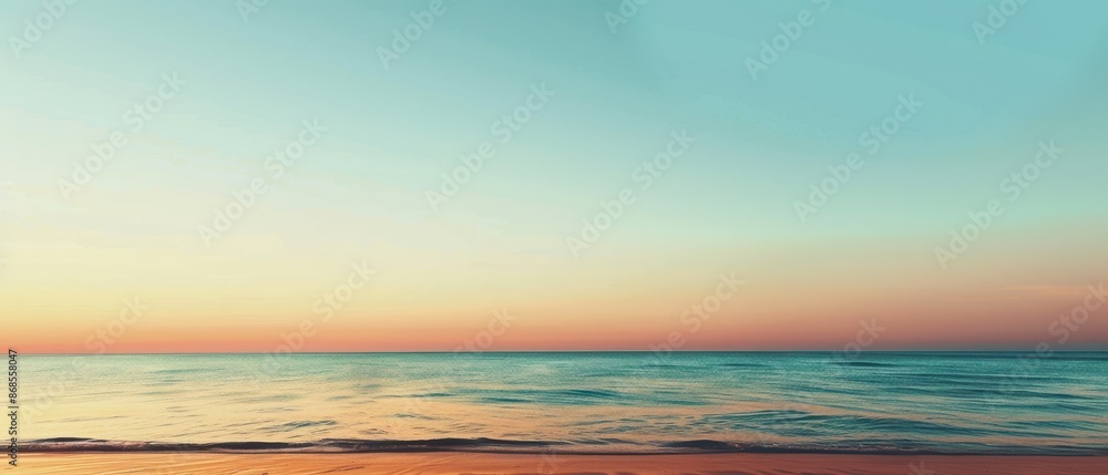 Fototapeta premium A beautiful ocean view with a bright blue sky