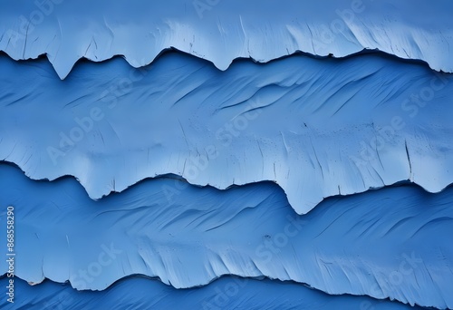 Wavy light blue, celeste, turquoise, sky color rought 3d concrete clay wall tezture texture background photo