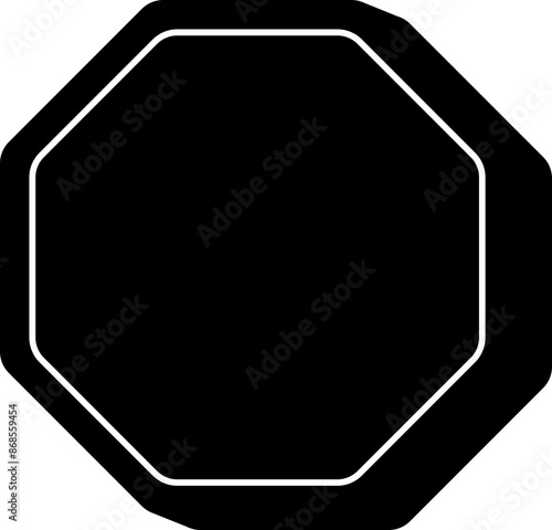 octagon shape icon illustration vector graphic color editable