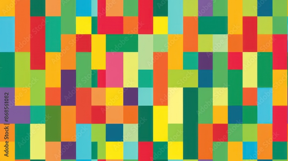 Abstract Colorful Pattern with Rectangles Abstract Colorful Pattern with Rectangles