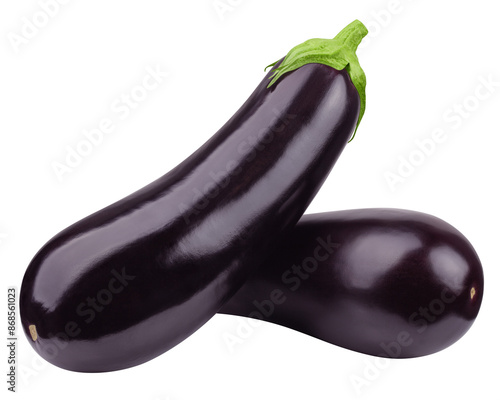 Obraz na płótnie Eggplant isolated on white background, full depth of field