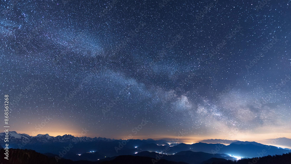 The cosmos filled with countless stars The cosmos filled with countless stars