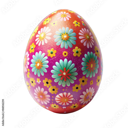 Easter egg Isolated on transparent background