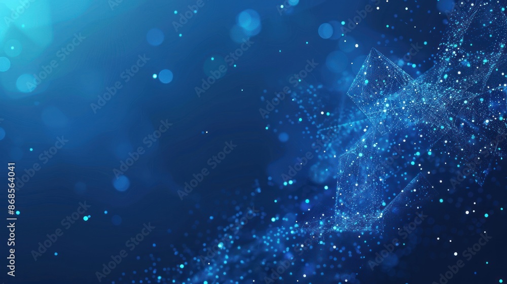 Abstract Blue and White Glowing Particles Abstract Blue and White Glowing Particles