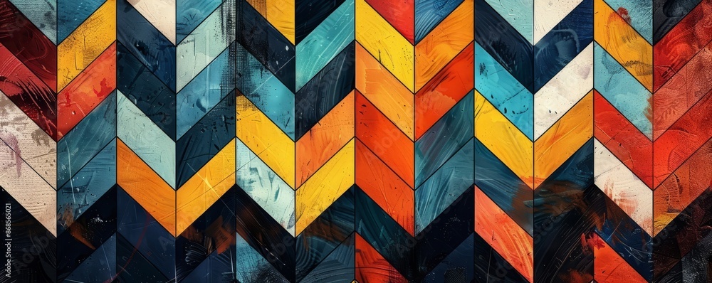 Multicolored chevron patterns Multicolored chevron patterns