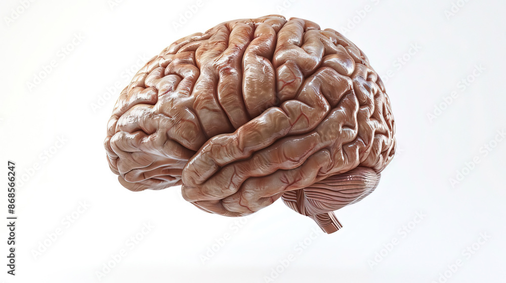 human brain on white background for medical purposes human brain on white background for medical purposes
