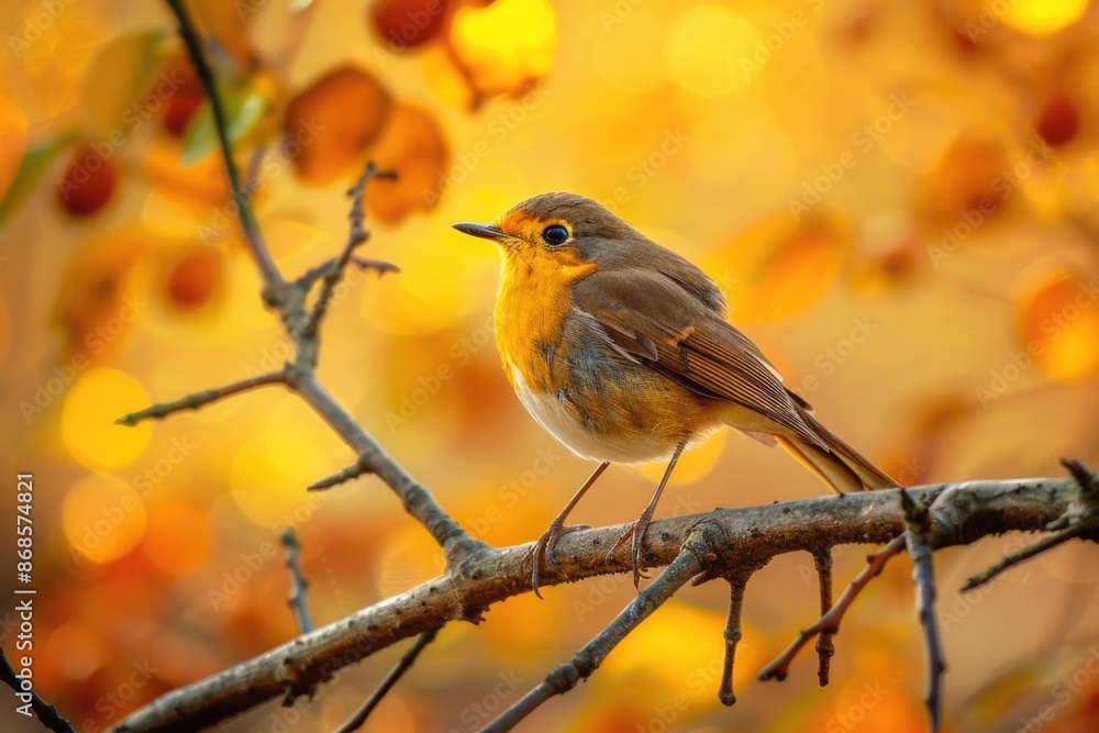 A small bird sitting on a tree branch, looking out into the distance A small bird sitting on a tree branch, looking out into the distance