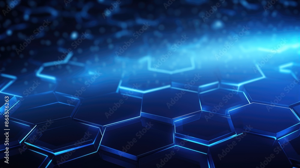 Geometric blue hexagonal patterns background Geometric blue hexagonal patterns background