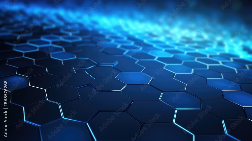 Geometric blue hexagonal patterns background Geometric blue hexagonal patterns background