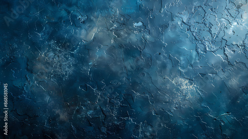 Abstract textured blue background with intricate patterns and gradients of light and dark shades.