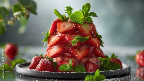 Vibrant Stack of Fresh Strawberries Bandung 20 maret 2023