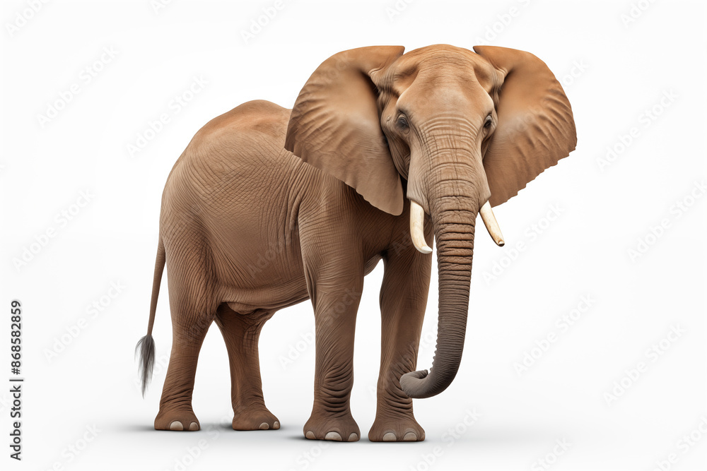 Obraz premium Elephant over isolated white background. Animal