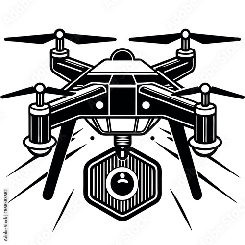 Drone outline drawing for coloring page
