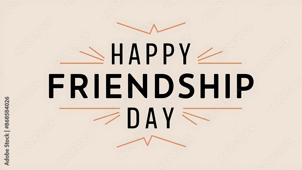 Fototapeta premium Happy Friendship Day Typography Design with Festive Decorations