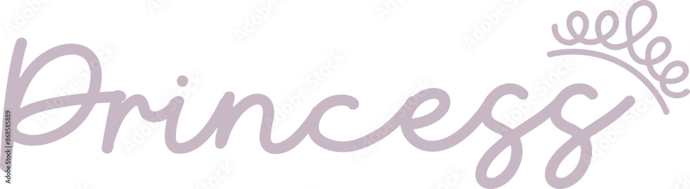 Princess Crown Text Graphic Princess Crown Text Graphic