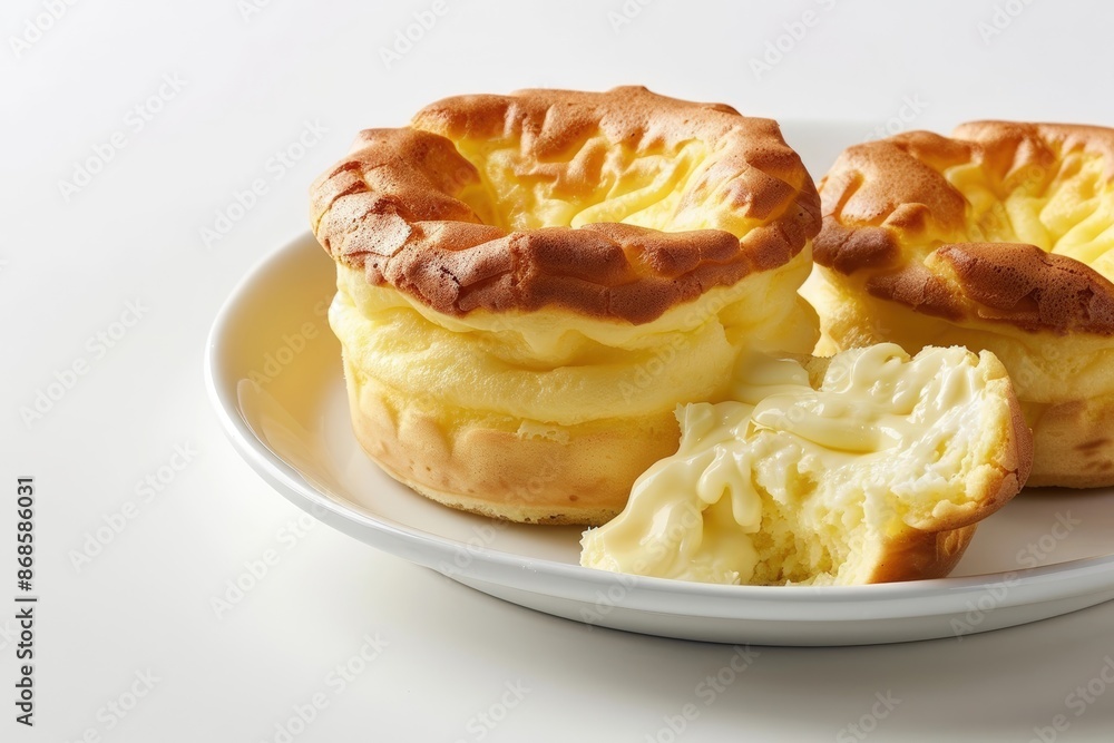 Majestic Cheese Souffle in Pristine White Dish Majestic Cheese Souffle in Pristine White Dish