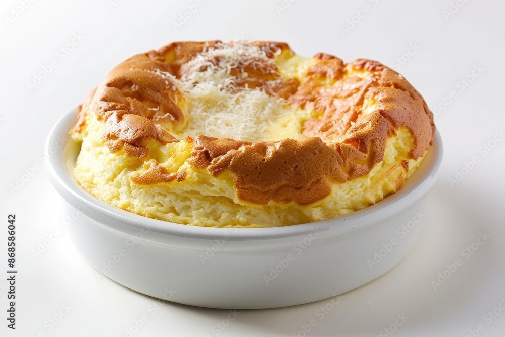 Majestic Cheese Souffle in Pristine White Dish Majestic Cheese Souffle in Pristine White Dish