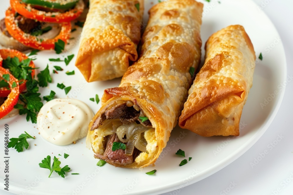 Tantalizing Cheese Steak Egg Rolls and Crispy Ranch Pepper Rings Tantalizing Cheese Steak Egg Rolls and Crispy Ranch Pepper Rings
