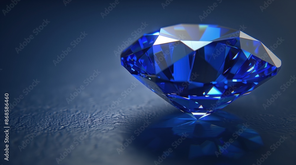 Close-Up of a Sparkling Blue Diamond Close-Up of a Sparkling Blue Diamond