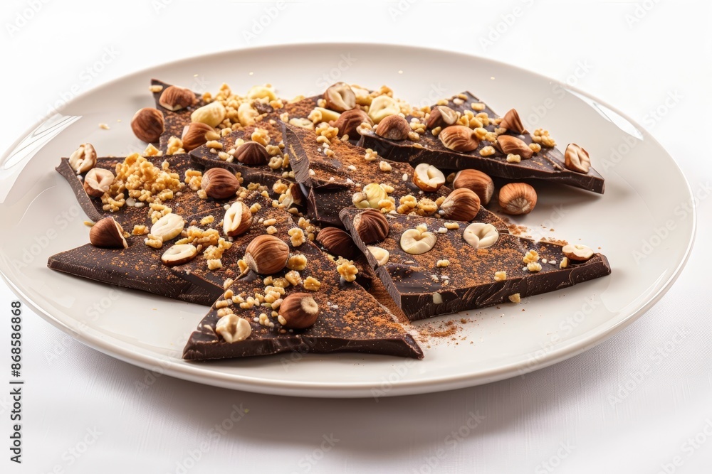 Dark Chocolate Bark with Crunchy Hazelnuts and Fragrant Cinnamon Dark Chocolate Bark with Crunchy Hazelnuts and Fragrant Cinnamon