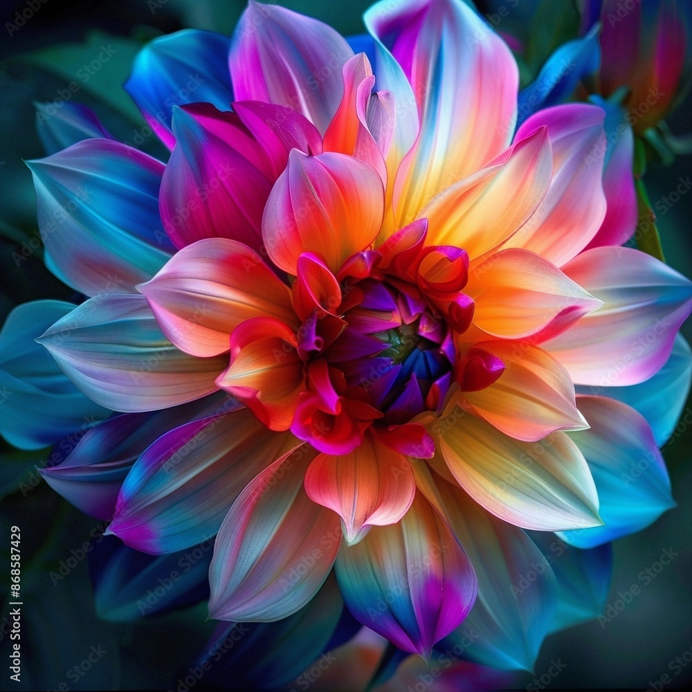 colorful dahlia flower colorful dahlia flower