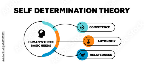 Self determination theory vector graph illustration
