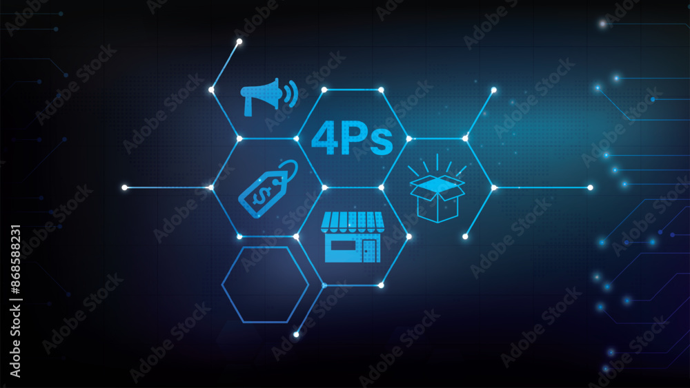 4Ps Model of marketing mix infographic presentation template with icons has 4 steps such as Product, Place, Price and Promotion. 4Ps Model of marketing mix infographic presentation template with icons has 4 steps such as Product, Place, Price and Promotion.