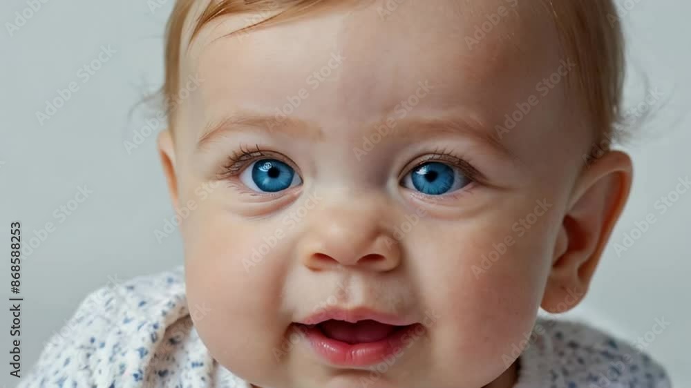 Adorable baby with blue eyes close-up
Adorable baby with blue eyes close-up