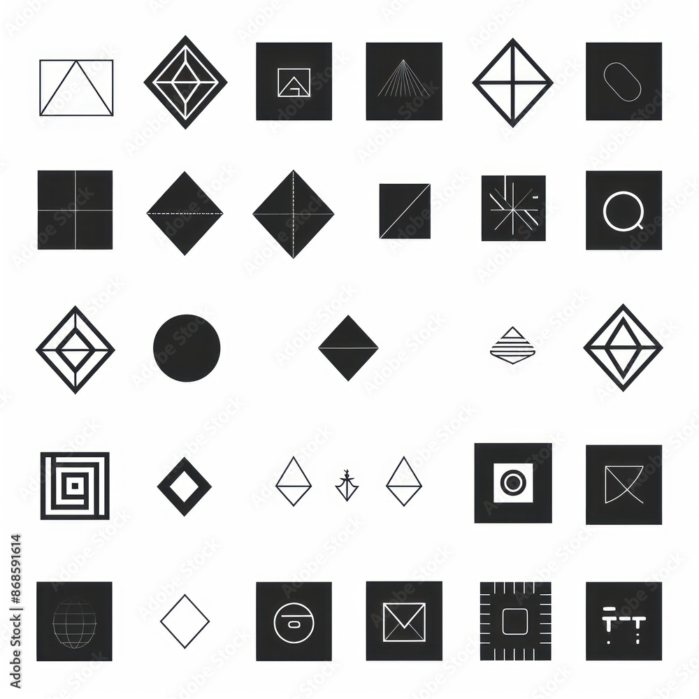 Geometric Shapes Black and White Minimalist Design Geometric Shapes Black and White Minimalist Design