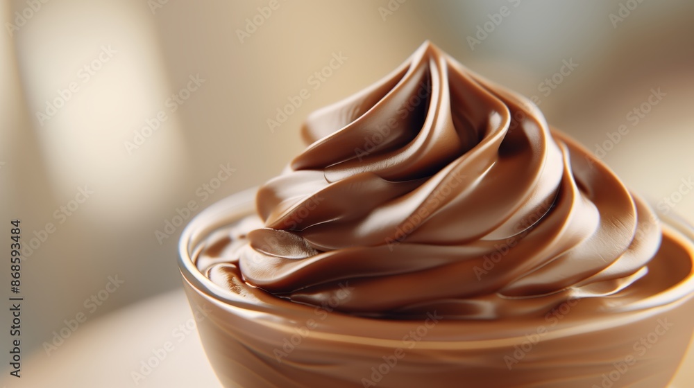 Swirled Chocolate Mousse in Glass Swirled Chocolate Mousse in Glass