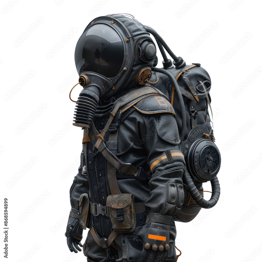 Futuristic astronaut suit with advanced life support system and helmet, showcasing innovative space exploration technology. Futuristic astronaut suit with advanced life support system and helmet, showcasing innovative space exploration technology.