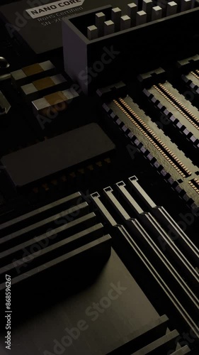 close up of a computer motherboard hardware parts