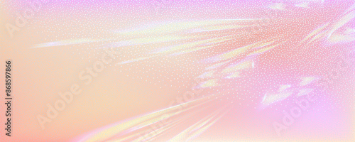 Abstract background featuring a holographic blur with a color gradient.Vector grain noise texture, and watercolor blend.Neon iridescent colors creating a smooth gradation effect.