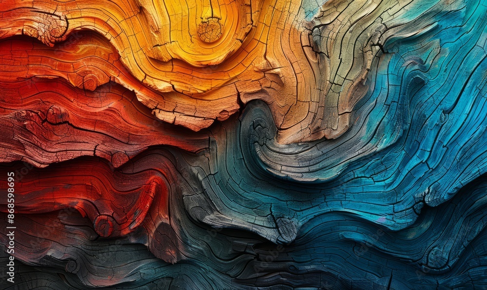 Abstract wood grain in bright colors Abstract wood grain in bright colors